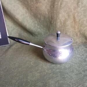 Vintage Puralum Saucepan with Lid Made in Italy 9"